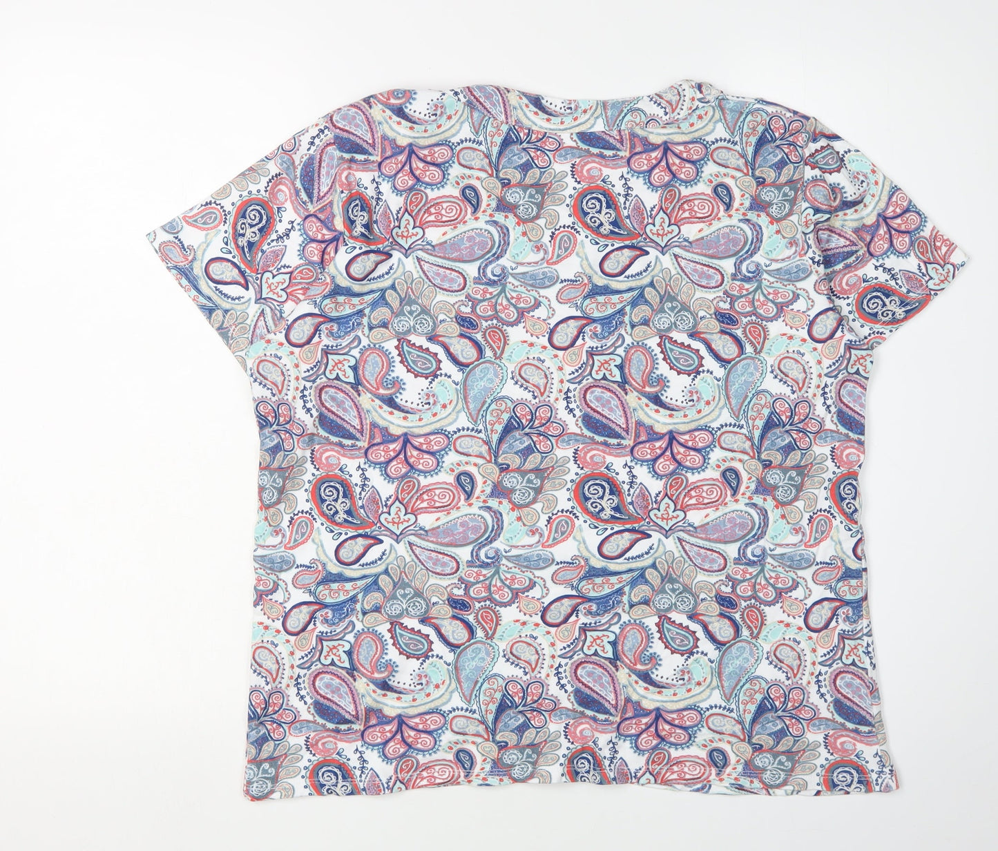 Womens UK Size M Isle Essentials Multicoloured Basic T-Shirt