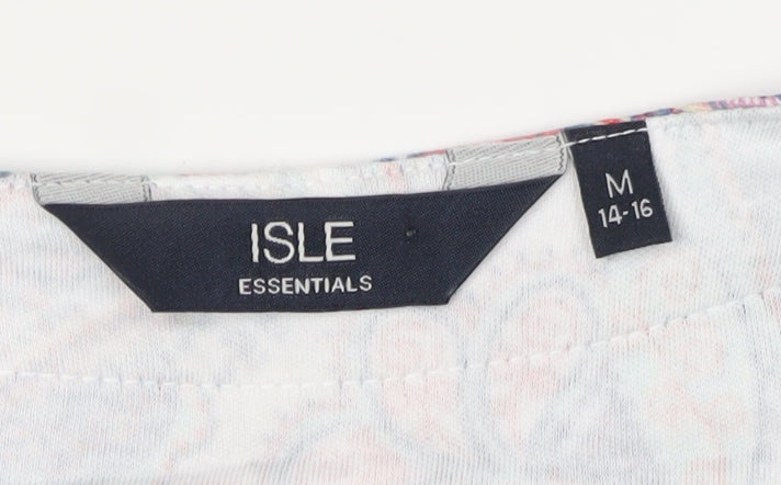 Womens UK Size M Isle Essentials Multicoloured Basic T-Shirt