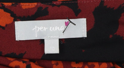 per una Women's Multicoloured Animal Print Dress, Size 10