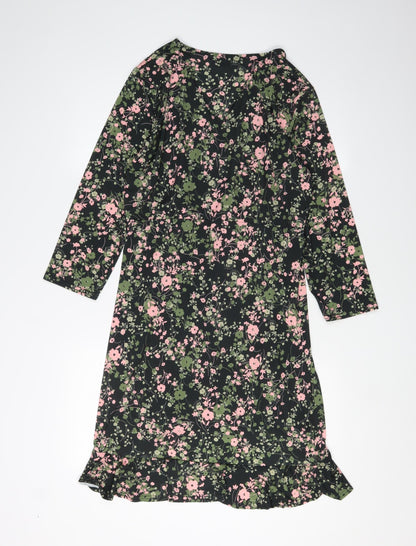 Oasis Women's Multicoloured Floral Wrap Dress - L