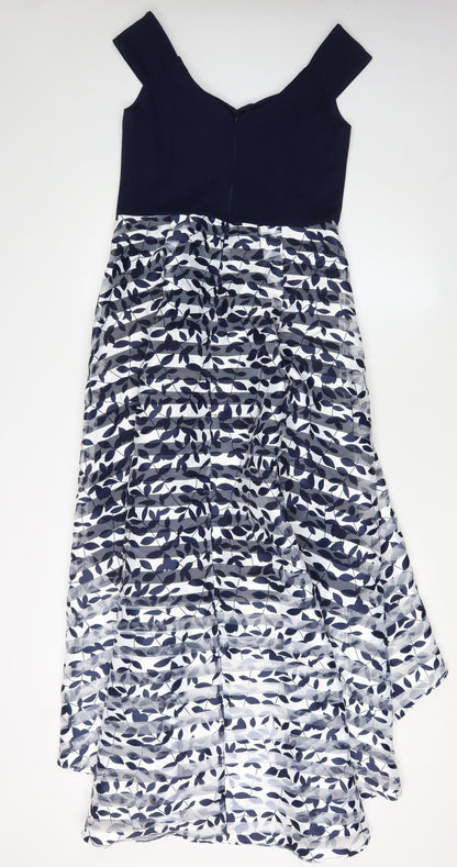 Coast Women's Blue A-Line Dress, Size 10, Hi-Low Style