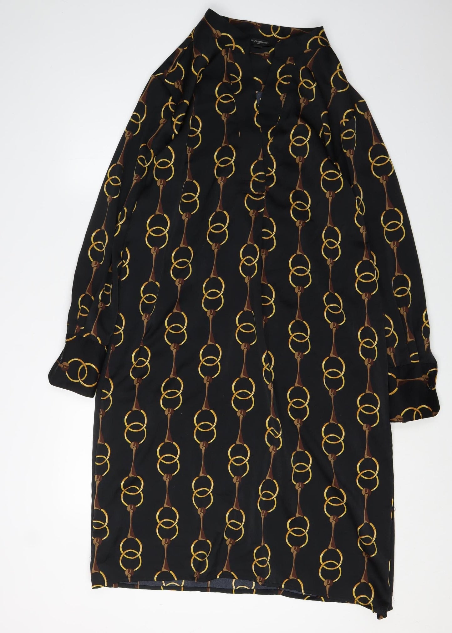 Banana Republic Women's Black XL Geometric Dress