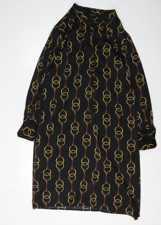 Banana Republic Women's Black XL Geometric Dress