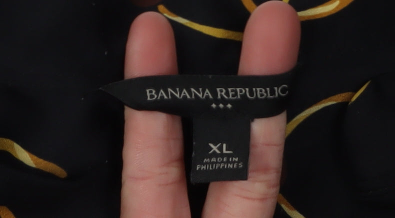 Banana Republic Women's Black XL Geometric Dress