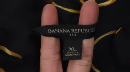 Banana Republic Women's Black XL Geometric Dress