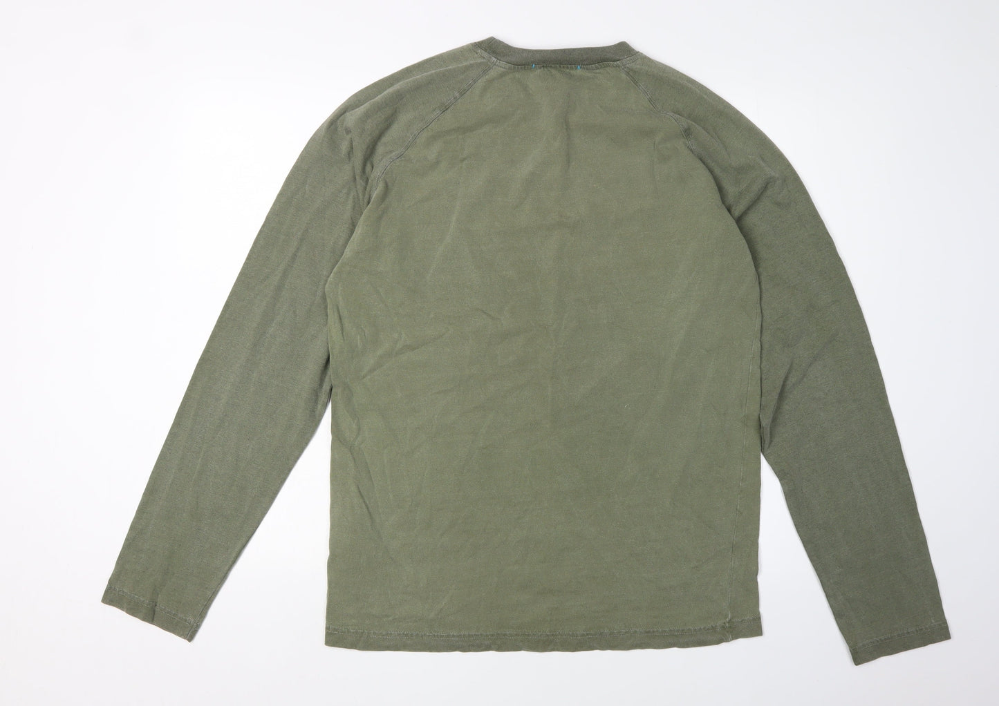 Nike Men's Green Long Sleeve Logo T-Shirt - Size L