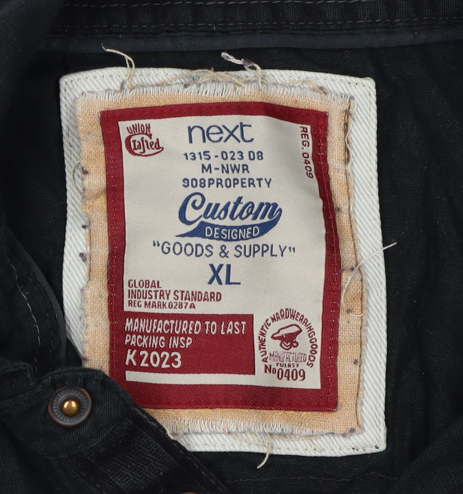 Next Men's Black Polo, XL, Short Sleeve, Casual