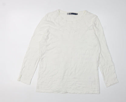 Womens UK Size M Isle White Pullover Jumper