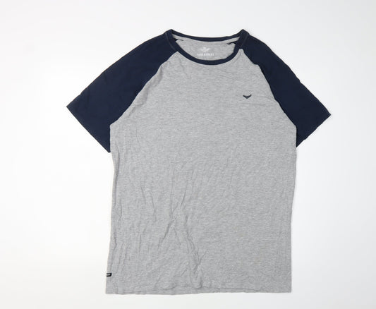 Threadbare Men's Grey XL Colourblock T-Shirt