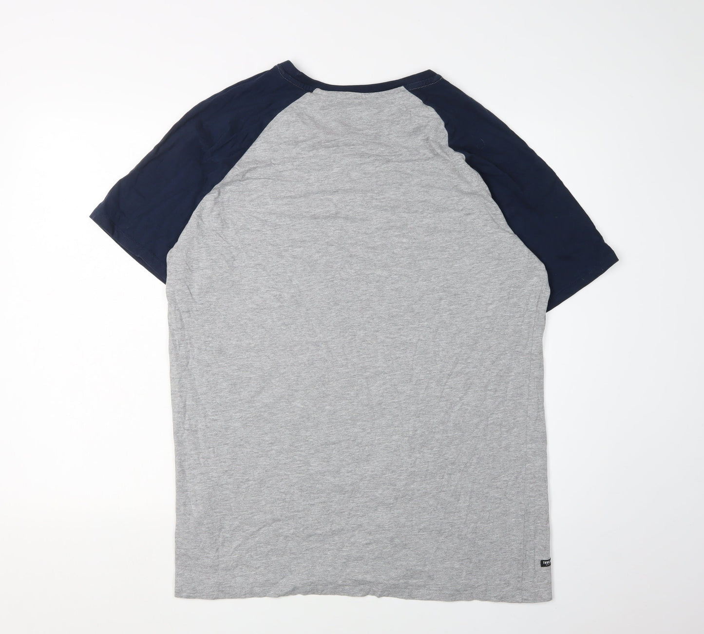 Threadbare Men's Grey XL Colourblock T-Shirt