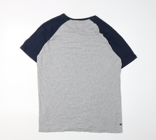Threadbare Men's Grey XL Colourblock T-Shirt