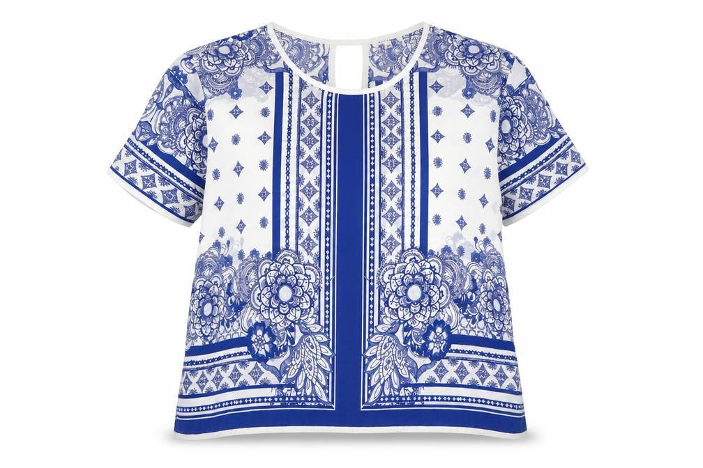 Womens UK Size 12 River Island Blue Tunic Blouse
