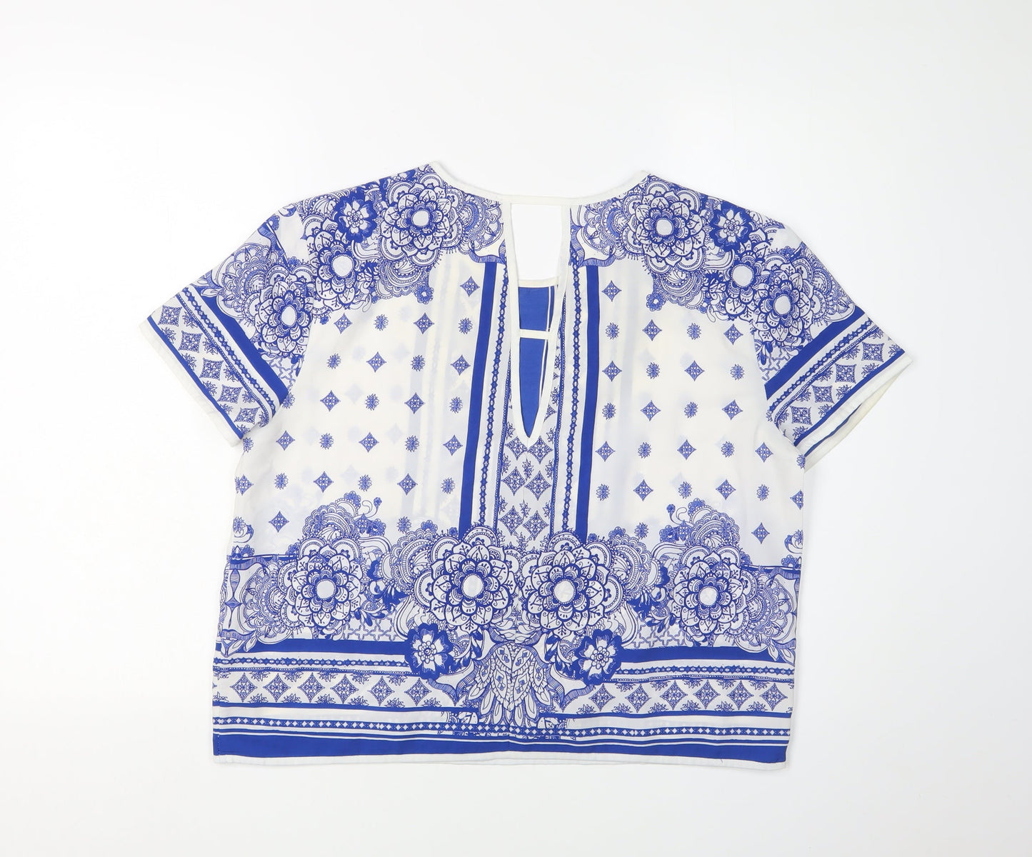 Womens UK Size 12 River Island Blue Tunic Blouse
