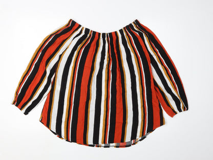 Select Women's Multicoloured Off the Shoulder Blouse