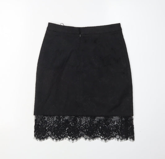 Missguided Women’s Black Lace Pencil Skirt Size 6
