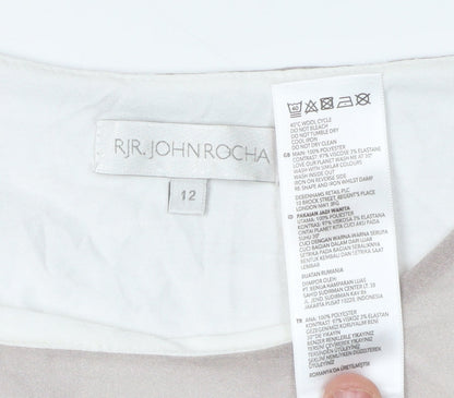 Womens UK Size 12 RJR John Rocha Ivory Basic Tank