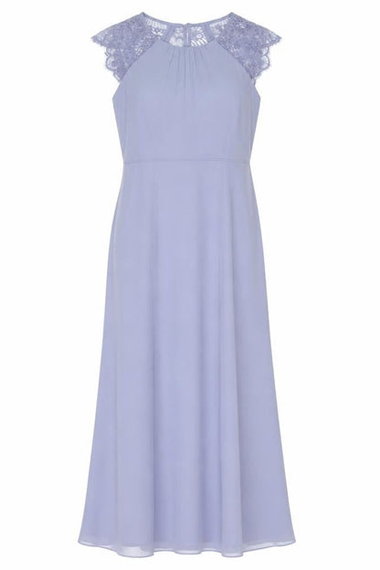 Monsoon Women's Purple Lace Long Sheath Dress Size 10