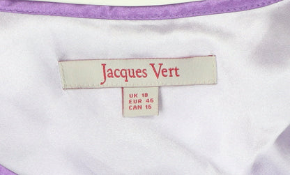 Jacques Vert Women's Purple Floral Tunic Blouse Size 18