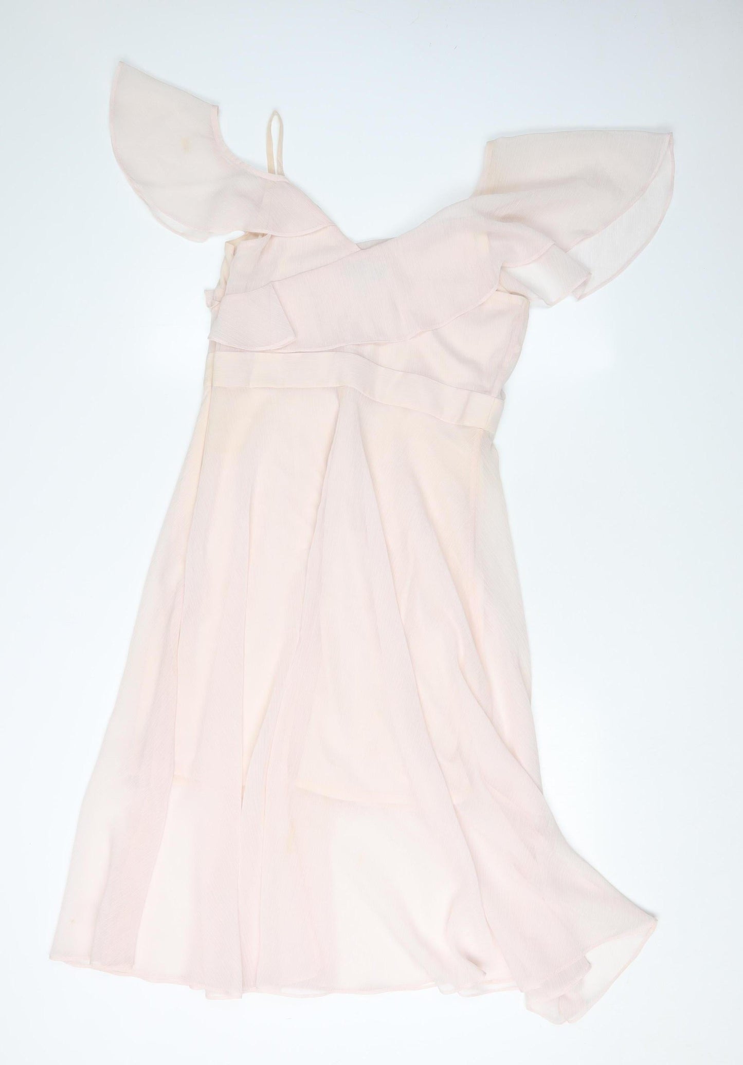 Coast Women Pink Fit & Flare Midi Dress 10