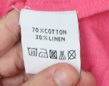 Alice Collins Women's Pink 3/4 Sleeve Blouse, Size 16