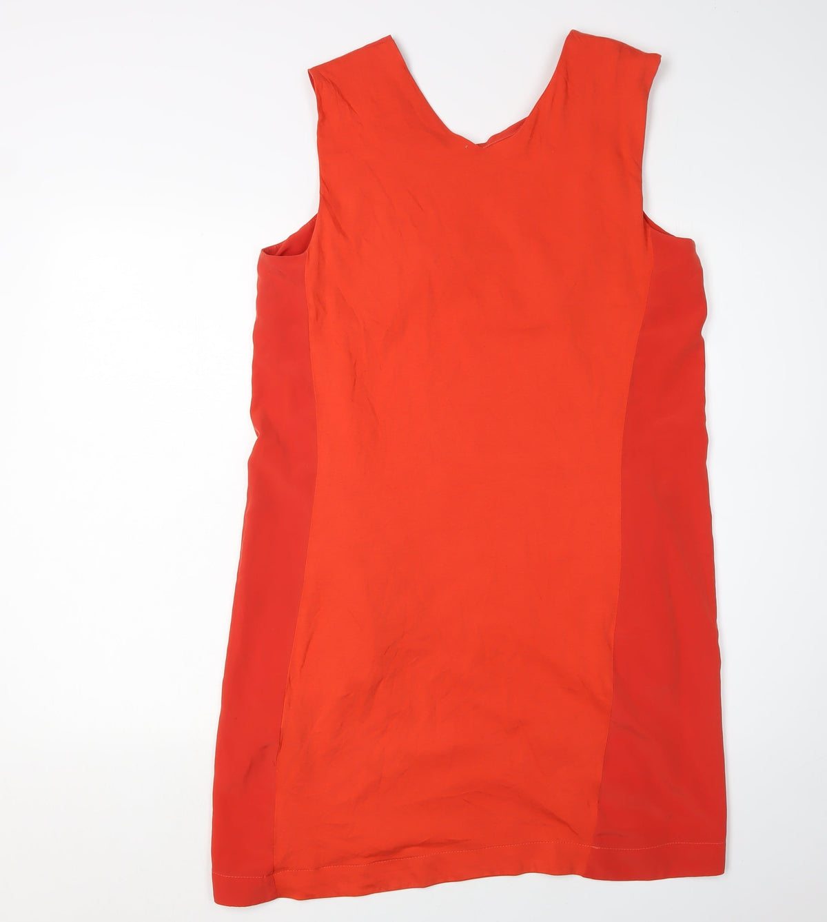 Zara Women's Red V-Neck Shift Dress L