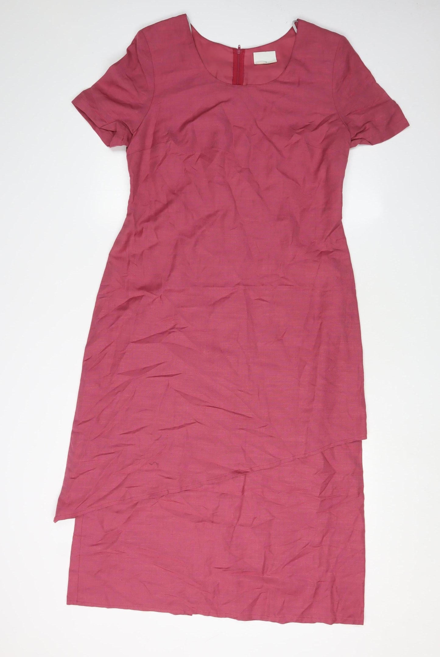 C&A Women's Pink Midi Shift Dress, Size 14