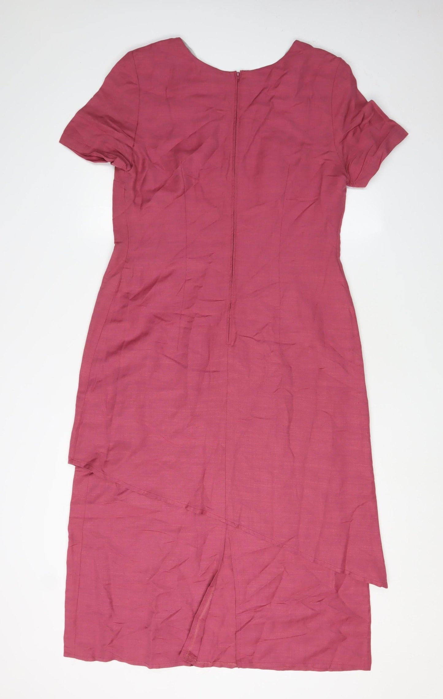 C&A Women's Pink Midi Shift Dress, Size 14
