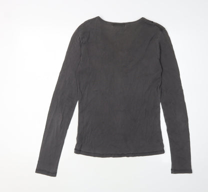 Womens UK Size 10 Long Tall Sally Black  T-Shirt