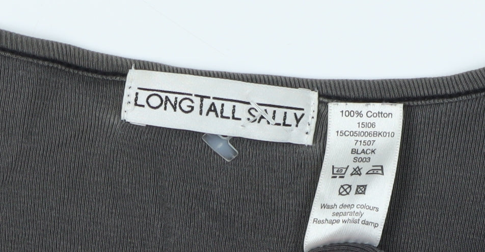Womens UK Size 10 Long Tall Sally Black  T-Shirt