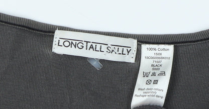 Womens UK Size 10 Long Tall Sally Black  T-Shirt