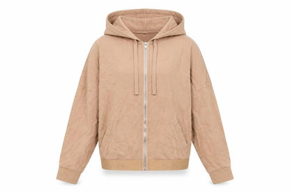 Womens UK Size S Calvin Klein Beige Full Zip Hoodie