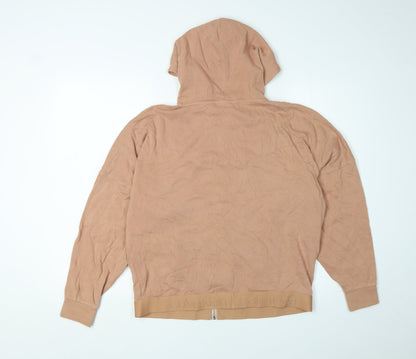 Womens UK Size S Calvin Klein Beige Full Zip Hoodie