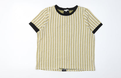 Womens UK Size 12 River Island Multicoloured Ringer T-Shirt