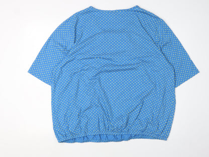 Womens UK Size 20 Cotton Traders Blue  Blouse