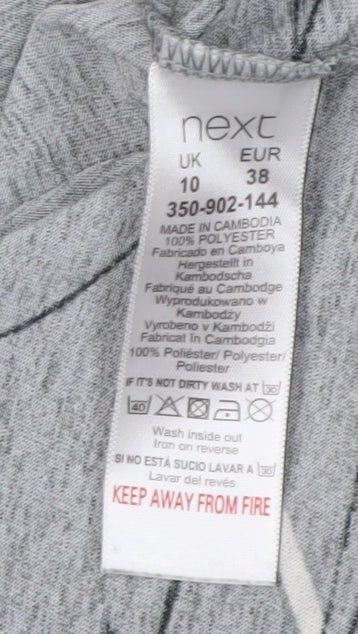 Next Women's Grey T-Shirt Dress, Size 10, Abstract Design