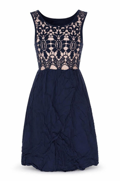 Oasis Women Blue A-Line Dress UK 10 Sleeveless