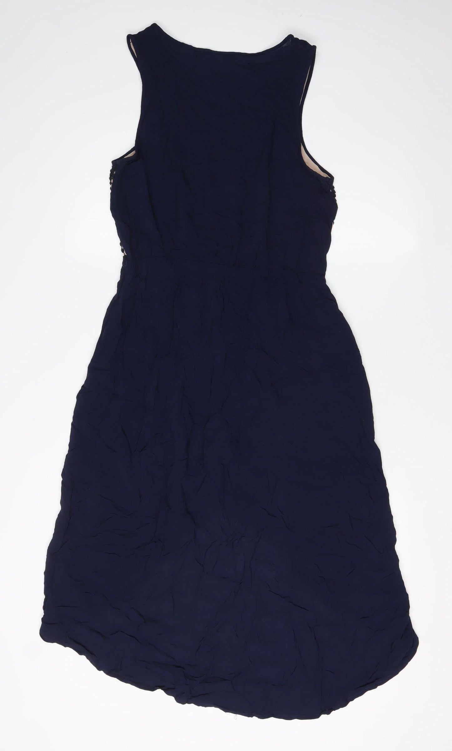 Oasis Women Blue A-Line Dress UK 10 Sleeveless