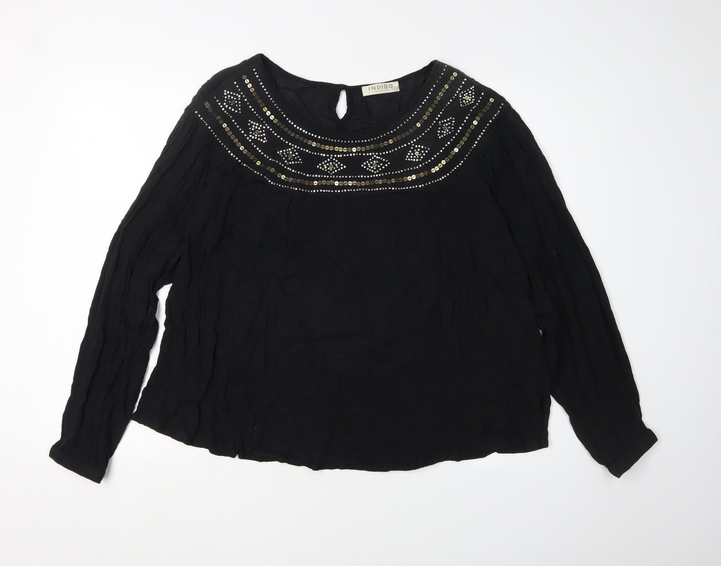 Womens UK Size 12 Marks and Spencer Black  Blouse