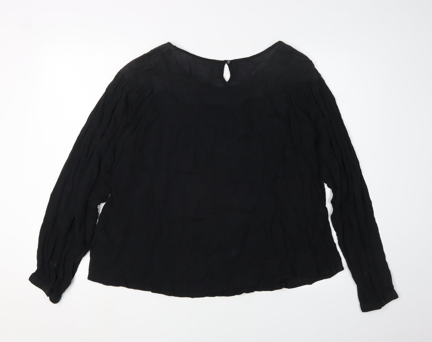 Womens UK Size 12 Marks and Spencer Black  Blouse