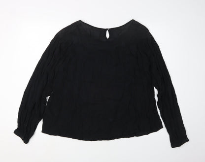 Womens UK Size 12 Marks and Spencer Black  Blouse