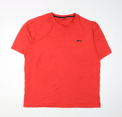 Slazenger Men's XL Red Cotton Crew Neck T-Shirt