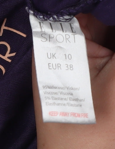 ELLE Women's Purple T-Shirt Size 10