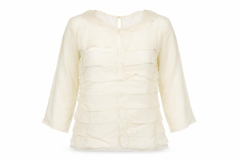 Womens UK Size 10 Reiss Ivory Tunic Blouse