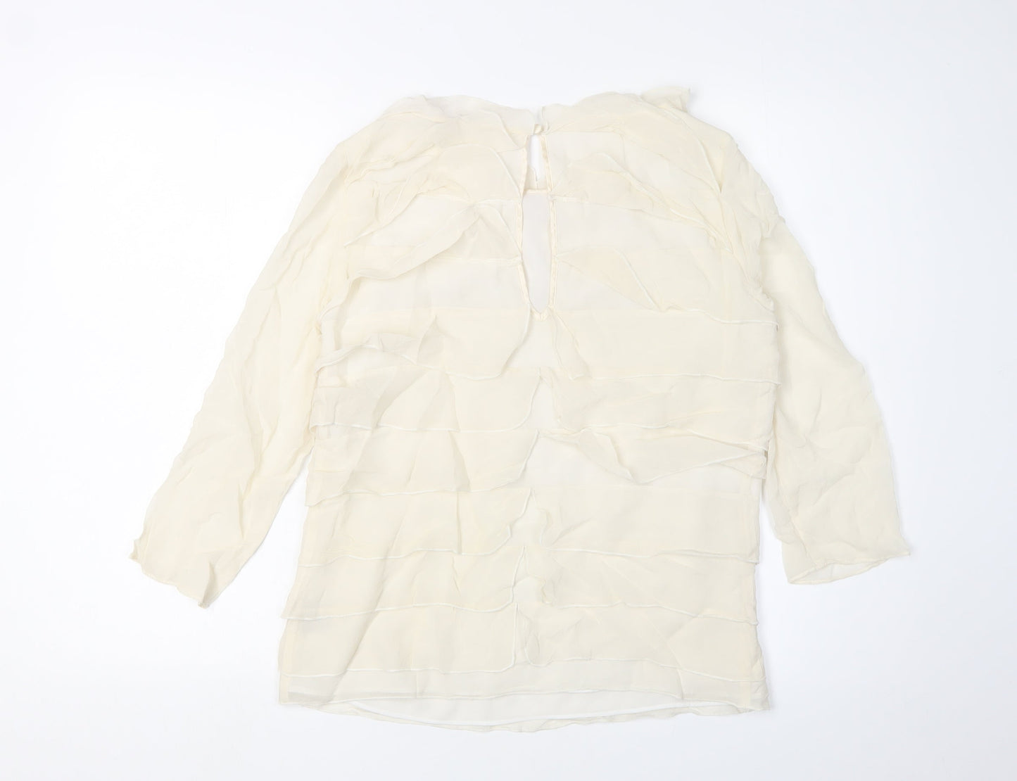 Womens UK Size 10 Reiss Ivory Tunic Blouse