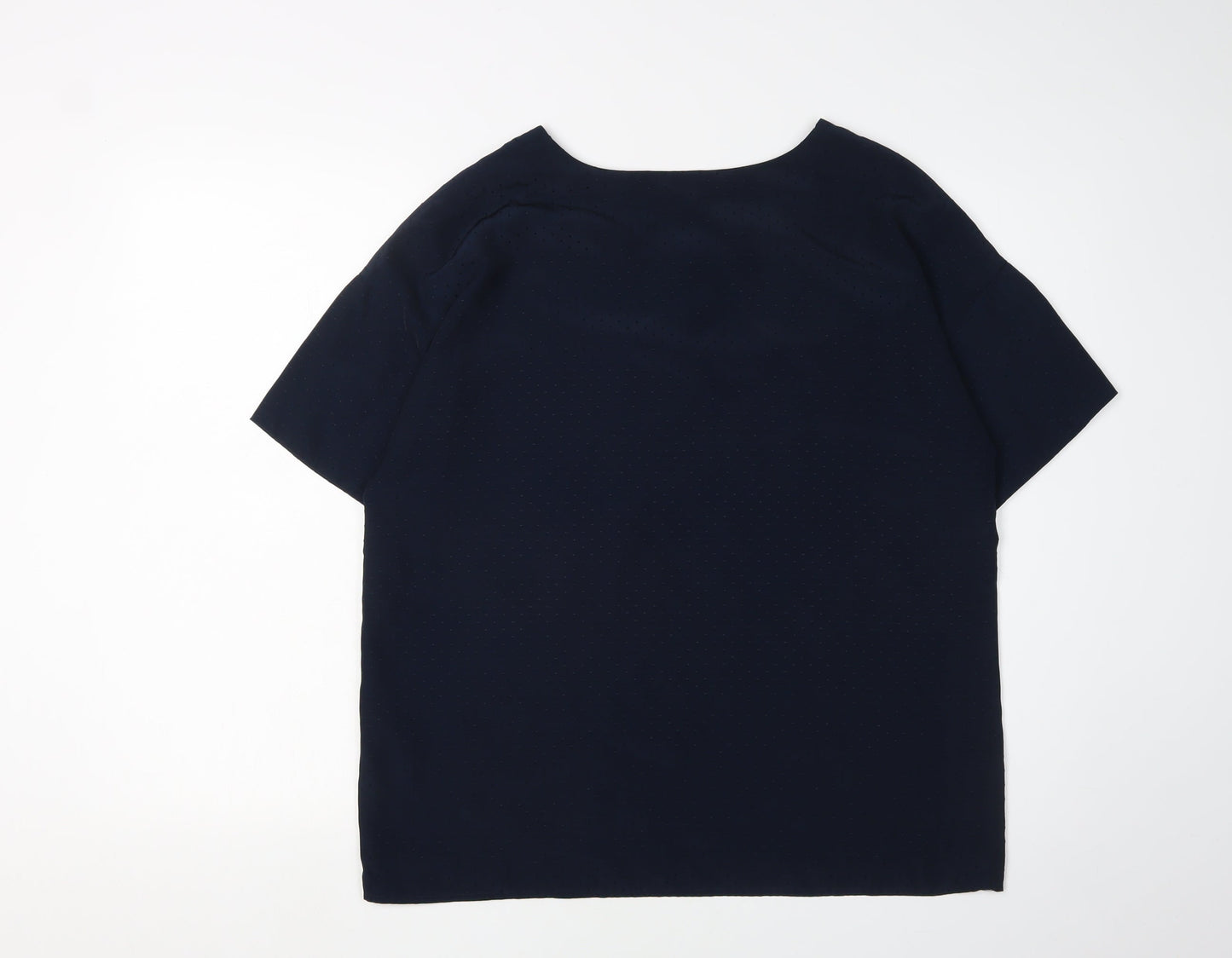 Womens UK Size 12 ICHI Blue Basic Blouse
