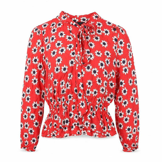Womens UK Size 6 Marks and Spencer Red Tunic Blouse