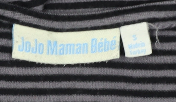 JoJo Maman Bébé Women's Black Striped Shift Dress S