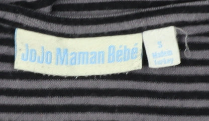 JoJo Maman Bébé Women's Black Striped Shift Dress S