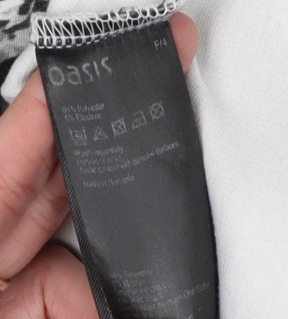 Oasis Women's Black Floral A-Line Dress - M