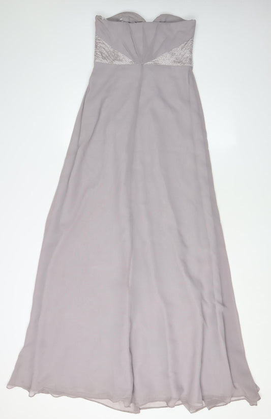 Coast Women's Grey Ball Gown Dress Size 8